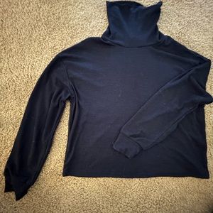 Blue turtle neck sweater